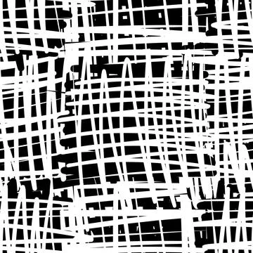 Black and white pattern with scribbles and strokes Stock Illustration
