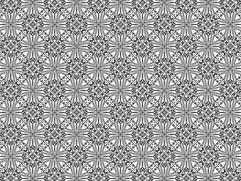 Black and white pattern with snowflakes Illustrazione stock