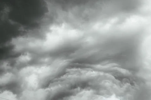 Black and white pattern of a stormy sky Stock Photos