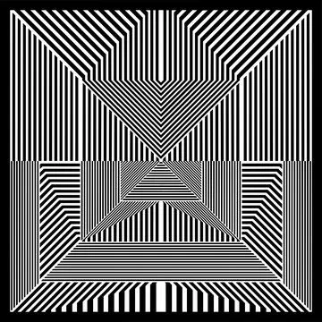 Black And White Pattern Vector. Geometric Retro Vintage Pattern. Stock Illustration