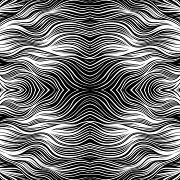 Black And White Pattern Vector. Geometric Retro Vintage Pattern. Stock Illustration