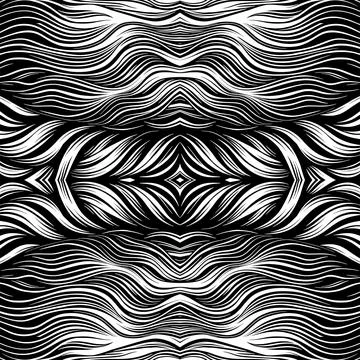 Black And White Pattern Vector. Geometric Retro Vintage Pattern. 스톡 일러스트