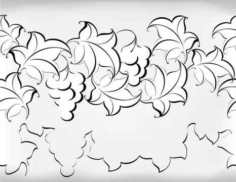 Black and white pattern from vine. EPS10 vector illustration Illustrazione stock