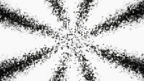 Black and white patterns move in wave in looped background. Mosaic of abstractio Stockbeeldmateriaal 248271529