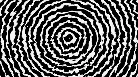Black and white patterns move in wave in looped background. Abstraction of graph Video stock 248271564