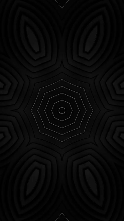 Black and white photo of hexagonal pattern. Kaleidoscope VJ loop Vertical. 3D Stock Footage 314835185