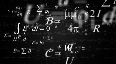 Black and white Physics and Mathematics formulas zoom in. Stock Footage 65771304