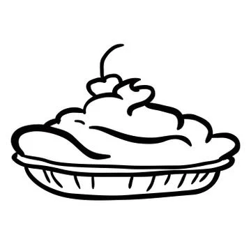 Black and white pie Stock Illustration