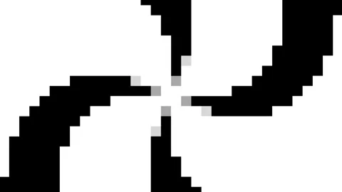 Black-and-White Pixel Art Transition Like a Retro Game Stock Footage 341545610