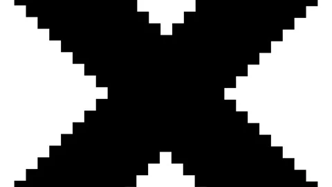 Black-and-White Pixel Art Transition Like a Retro Game Stock Footage 341545611