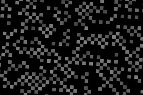 Black and white pixelated pattern with squares and dots Stock Illustration