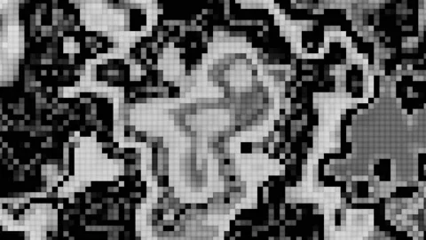 Black and white Pixelated Wave Motion Animation Loop Abstract Background Stock Footage 221731782