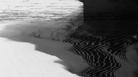 Black and white pixels, scrolling forward VHS, interferences damages. Loop Video stock 117639116