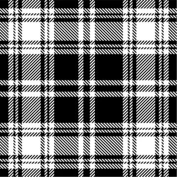 Black and white plaid pattern Stock Illustration