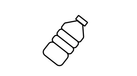 Black and White Plastic Bottle Icon Stock Illustration