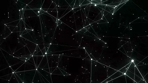 The black and white plexus background is glitchy. Seamless loop. Stock Footage 236080802