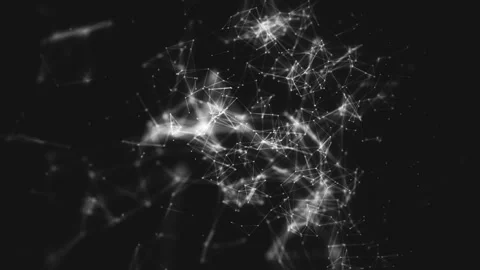 Black and White Plexus Galaxy Connections Motion Background Stock Footage 99368697