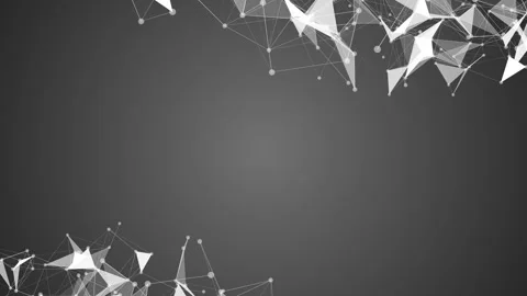 Black and white plexus structure. dynamical figures. motion of bound particles Stock Footage 86994613