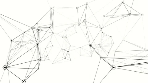 Black and white plexus. Technology. Abstract Animation. Background. Stock Footage 104001710