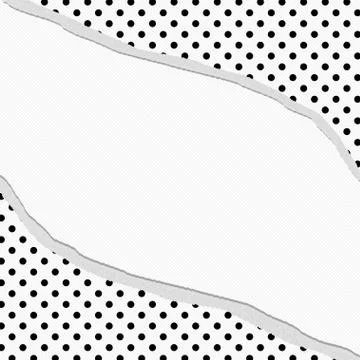 Black and white polka dot torn background Stock Illustration