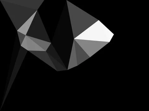 Black and white polygonal pattern Abstract geometric background Triangular .. 스톡 일러스트