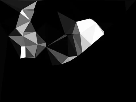 Black and white polygonal pattern Abstract geometric background Triangular .. イラスト素材
