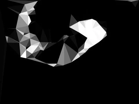 Black and white polygonal pattern Abstract geometric background Triangular .. 库存插图