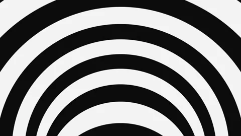 Black and white psychedelic optical illusion. Abstract hypnotic background. Видео 115536872