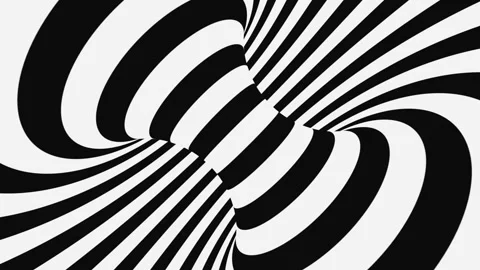 Black and white psychedelic optical illusion. Abstract hypnotic background. Stock Footage 115537317