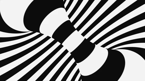 Black and white psychedelic optical illusion. Abstract hypnotic background. Stock Footage 115537353