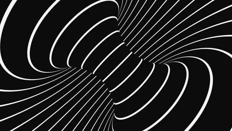 Black and white psychedelic optical illusion. Abstract hypnotic background. Stock Footage 116743624