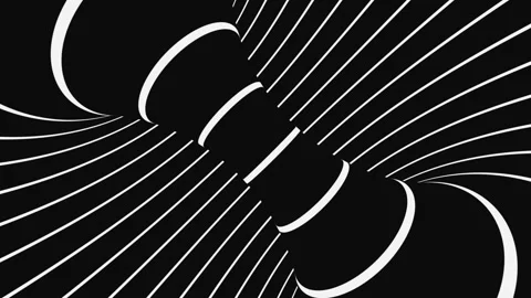 Black and white psychedelic optical illusion. Abstract hypnotic background. Video stock 116743657