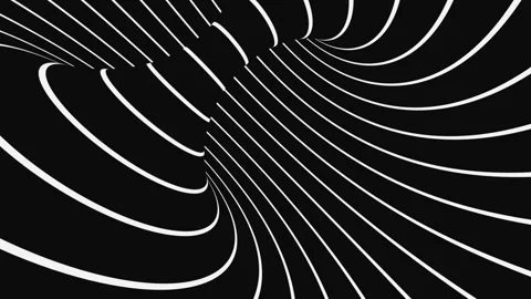 Black and white psychedelic optical illusion. Abstract hypnotic background. Stock Footage 116743671