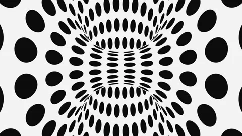 Black and white psychedelic optical illusion. Abstract hypnotic background. Video stock 116743961