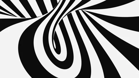 Black and white psychedelic optical illusion. Abstract hypnotic background. Stock Footage 116743989