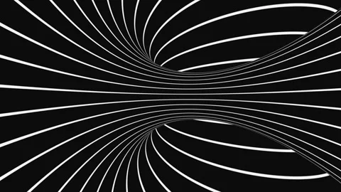 Black and white psychedelic optical illusion. Hypnotic looping background. Stock Footage 118091716