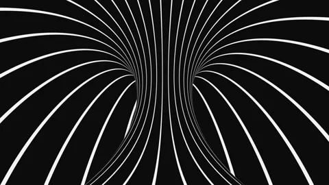 Black and white psychedelic optical illusion. Hypnotic looping background. Stock Footage 118091734