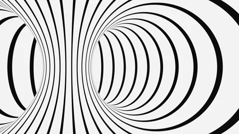 Black and white psychedelic optical illusion. Abstract hypnotic background. Stock Footage 120809112