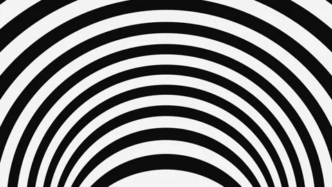 Black and white psychedelic optical illusion. Hypnotic animated background. Stock Footage 121713259