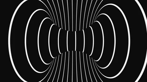 Black and white psychedelic optical illusion. Hypnotic animated background. Stock Footage 121713413
