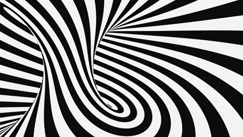 Black and white psychedelic optical illusion. Abstract hypnotic background. Stock Footage 122262865