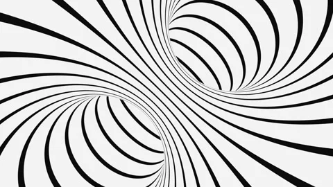 Black and white psychedelic optical illusion. Abstract hypnotic background. Video stock 122765502