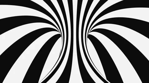 Black and white psychedelic optical illusion. Abstract hypnotic background. Video stock 122766657
