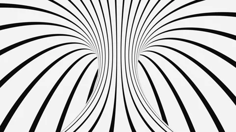 Black and white psychedelic optical illusion. Abstract hypnotic background. Stock Footage 122767327