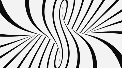 Black and white psychedelic optical illusion. Abstract hypnotic background. Stock Footage 122767434