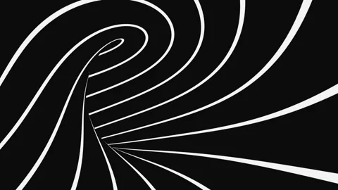 Black and white psychedelic optical illusion. Abstract hypnotic background. Stock Footage 123313276