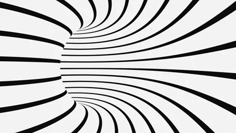 Black and white psychedelic optical illusion. Abstract hypnotic background. Stock Footage 123313561
