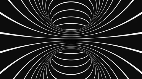 Black and white psychedelic optical illusion. Abstract hypnotic background. Stock Footage 123314252