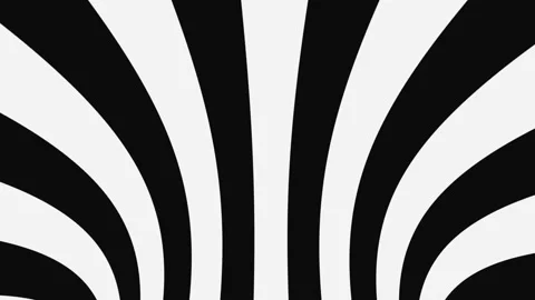 Black and white psychedelic optical illusion. Abstract hypnotic background. Stock Footage 125263466