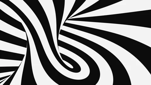Black and white psychedelic optical illusion. Abstract hypnotic background. Stock Footage 126293208